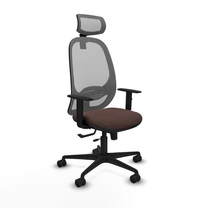 PIQUERAS Y CRESPO Silla de oficina Cilanco con mecanismo Sincro/Traslack Marrón y Gris PIQUERAS Y CRESPO Silla de oficina Cilanco con mecanismo Sincro/Traslack Marrón y Gris