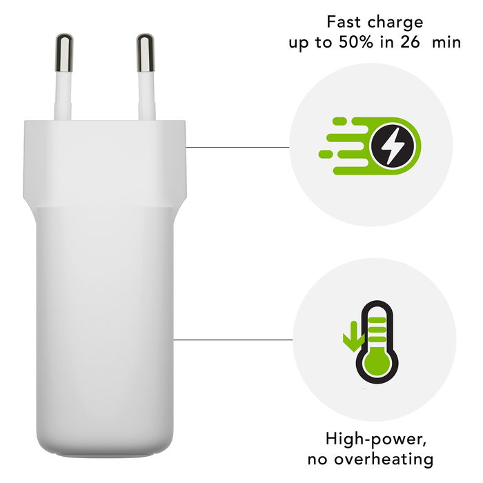 Dbramante1928 Re-Charge Cargador de Pared 45W EU, USB Tipo-C, CH45EUWH7112, Blanco, Compatible Universal 110-240V Dbramante1928 Re-Charge Cargador de Pared 45W EU, USB Tipo-C, CH45EUWH7112, Blanco, Compatible Universal 110-240V