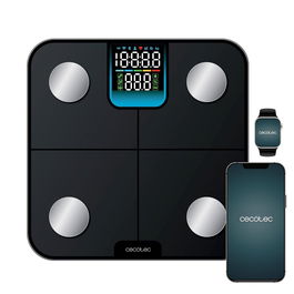 Báscula Digital de Baño Cecotec Surface Precision HealthySmart Negro Cristal 180 kg