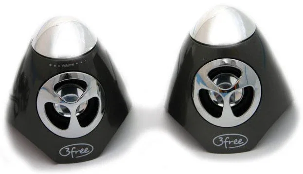 3free Altavoces 2.0 mini 3F-SPK100W Negro