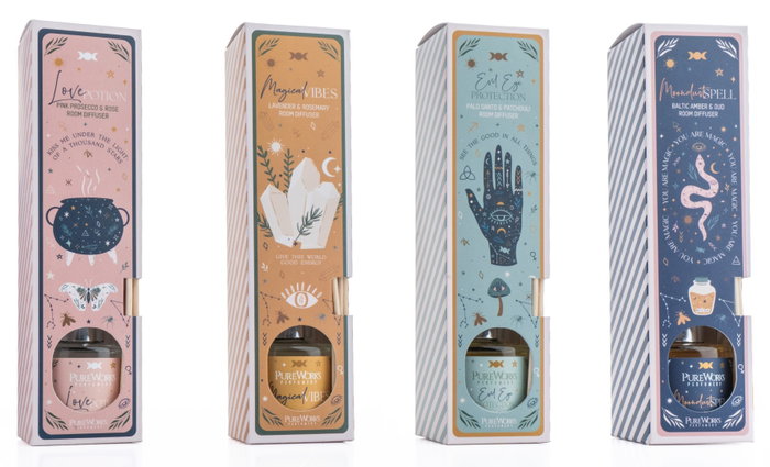 DKD Home Decor Ambientador Mikado Cristal Surtido Pack de 4
