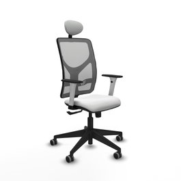 PIQUERAS Y CRESPO Silla de oficina Motilla con mecanismo Sincro, Blanco y Gris