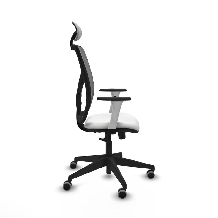 PIQUERAS Y CRESPO Silla de oficina Motilla con mecanismo Sincro, Blanco y Gris
