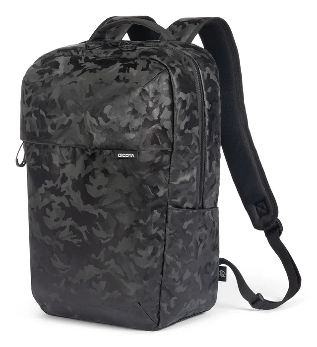 Dicota D32126 Mochila Informal de 16 Litros en Camuflaje para Portátil de hasta 16", Poliéster, Resistente al Agua, 600D, Cremallera