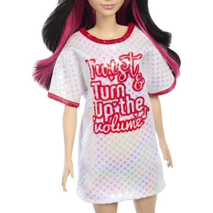 MuÑeca mattel barbie fashionistas-puppe mit blancoem t-shirt-kleid hrh12 MuÑeca mattel barbie fashionistas-puppe mit blancoem t-shirt-kleid hrh12