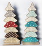 DKD Home Decor Decoración de Madera Árbol Surtido de 2 Colores