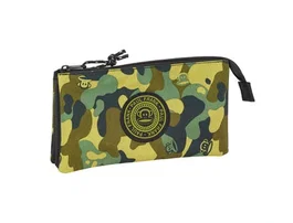 Safta Estuche Portatodo Paul Frank Camo Triple 220x120x30 mm