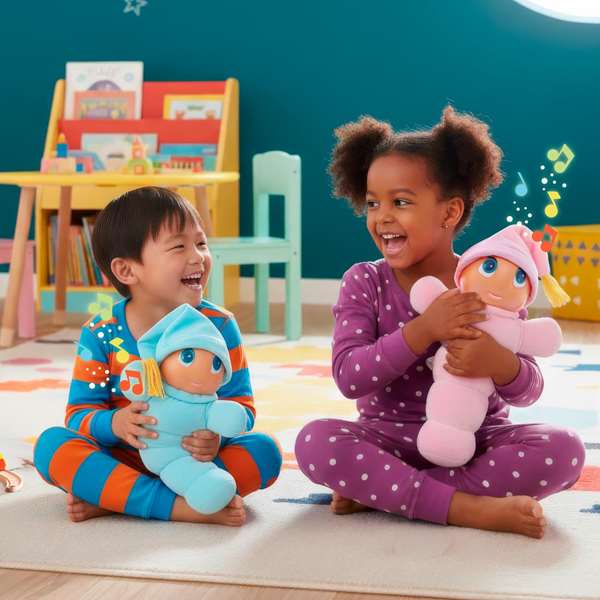 Molto Gusy Luz Efecto Arcoiris - Peluche con Luces y Sonidos en Español/Inglés, Pilas AA Incluidas, Medidas 33.5 x 34.5 x 10.7 cm