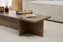 Nordure Mesa de Café Nórdica de Nogal con Tablero de Melamina, 120x30x45cm