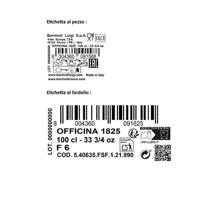 Tarro Conserva Vidrio Officina Bormioli Rocco 1 L