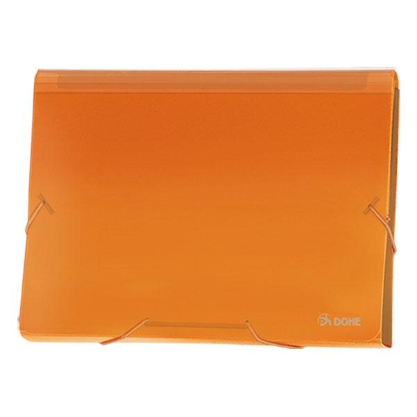Dohe Clasificador de acordeón PP A4 translúcido naranja Dohe Clasificador de acordeón PP A4 translúcido naranja