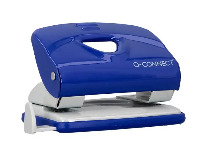 Q-connect Taladrador KF14218 azul capacidad 20 hojas