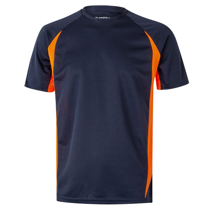 VELILLA Camiseta Técnica Bicolor Manga Corta Marino Naranja XXL VELILLA Camiseta Técnica Bicolor Manga Corta Marino Naranja XXL
