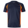 VELILLA Camiseta Técnica Bicolor Manga Corta Marino Naranja XXL