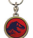 SD Toys Llavero Metálico Redondo Jurassic Park T-Rex Rojo