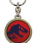 SD Toys Llavero Metálico Redondo Jurassic Park T-Rex Rojo
