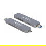 DeLOCK 42616 Caja Externa para SSD M.2 NVMe PCIe, USB 3.2 Gen 2 Tipo-C y Tipo-A, 10 Gbit/s, Metal Plata