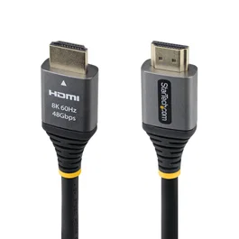 StarTech.com Cable HDMI 2.1 Ultra High Speed 0,3 m Negro, Plata