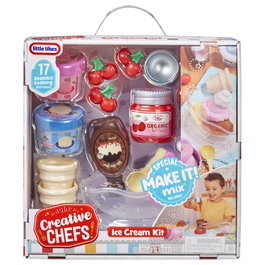 Little Tikes Creative Chefs Kit De Helados 639661 para Niños 3+ Años con Make-It! Mix Arena de Juego y Tarjeta de Recetas en Español