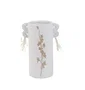 DKD Home Decor Jarrón de Gres Blanco y Beige Hecho a Mano 15x10x22 cm