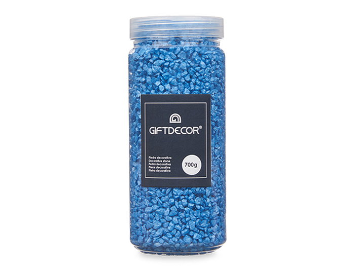 Giftdecor Bote con Piedras Decorativas Metalizadas 2-5 mm, 700 g Color Azul, Bote de 6.5x6.5x15.8 cm (Set de 12) Giftdecor Bote con Piedras Decorativas Metalizadas 2-5 mm, 700 g Color Azul, Bote de 6.5x6.5x15.8 cm (Set de 12)