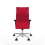 PIQUERAS Y CRESPO Sillón Albacete Rojo con Mecanismo Sincro y Base de Aluminio