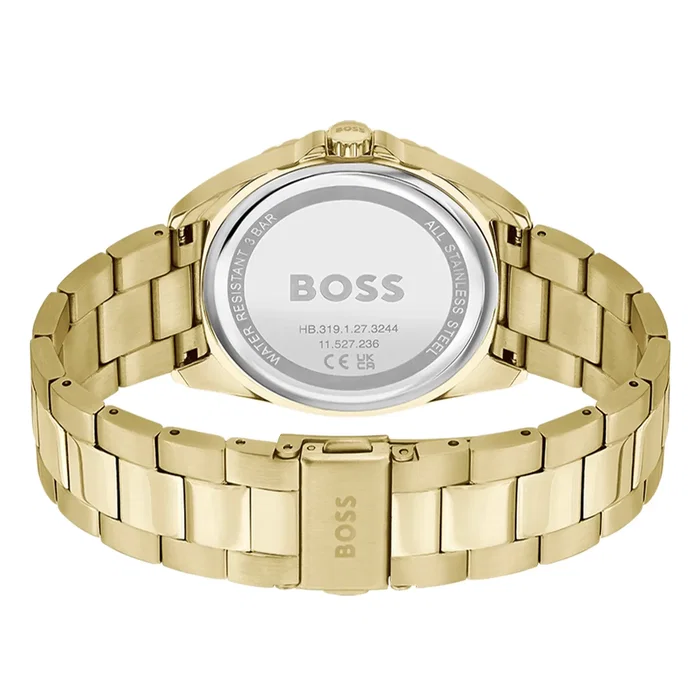 Boss Reloj para mujer 1502714 con esfera verde y acabado dorado