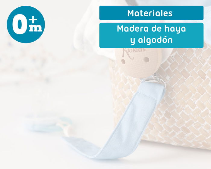 KioKids Pinza Sujetachupetes Madera Azul Colección Ecofriendly +0 Meses KioKids Pinza Sujetachupetes Madera Azul Colección Ecofriendly +0 Meses