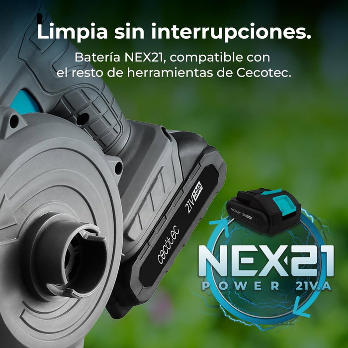 Cecotec Soplador batería AirForce 2120 FreeMove 21V multifunción aspira e infla negro Cecotec Soplador batería AirForce 2120 FreeMove 21V multifunción aspira e infla negro