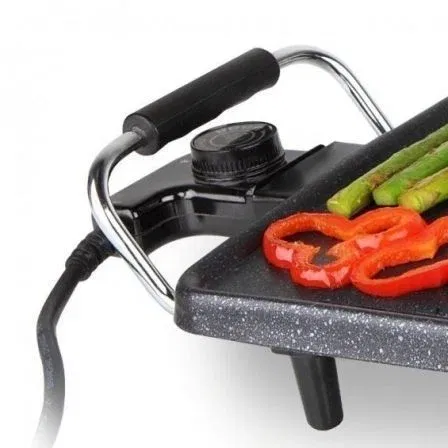 Orbegozo Plancha de Asar TBC 3000 | 2000W | 220x430mm | Antiadherente con Recipiente Recoge Grasa