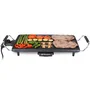 Orbegozo TBC 3000 Parrilla Eléctrica de Mesa 2200W - Plancha Asar Cerámica 43x22 cm, Antiadherente, Negro