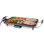 Orbegozo TBC 3000 Parrilla Eléctrica de Mesa 2200W - Plancha Asar Cerámica 43x22 cm, Antiadherente, Negro