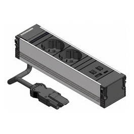 Bachmann CONI 2x Schutzkontakt 1xUSB A/C 22W negro