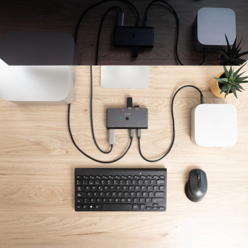 Nanocable Switch KVM 2xUSB-C a 3xUSB-A + 2xUSB-C PD + HDMI + DP + Audio Nanocable Switch KVM 2xUSB-C a 3xUSB-A + 2xUSB-C PD + HDMI + DP + Audio