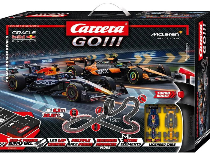 Carrera GO!!! Championship Rivals - Set de pista de slot F1 (Mercedes y Red Bull) Carrera GO!!! Championship Rivals - Set de pista de slot F1 (Mercedes y Red Bull)