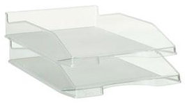 Archivo 2000 Archivo 2000 - Caja o Archivador Apilable Multifunción de Plástico con Fondo Liso para DIN A4 y Folio, 345 x 255 x 60 mm, Transparente (Set de 6 Unidades) (Set de 6)