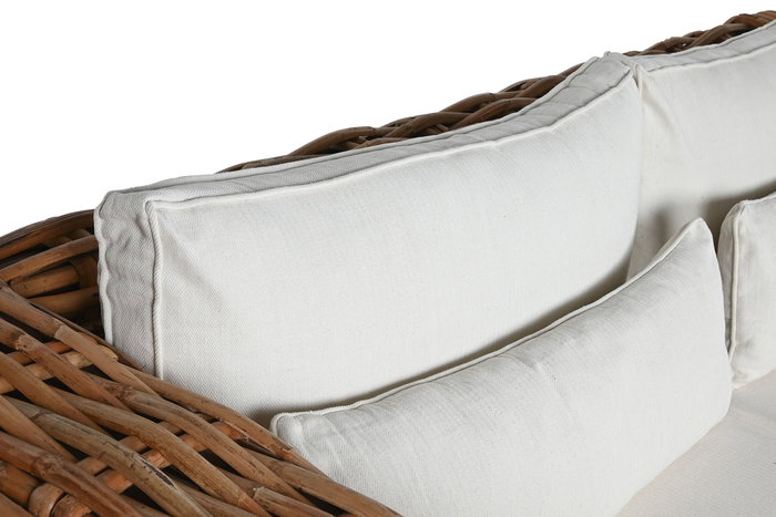 DKD Home Decor Indonesia 1c24 Sofá Natural Crudo Ratán 220 x 98 x 64 cm Set de 4 con Cojines DKD Home Decor Indonesia 1c24 Sofá Natural Crudo Ratán 220 x 98 x 64 cm Set de 4 con Cojines