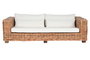 DKD Home Decor Indonesia 1c24 Sofá Natural Crudo Ratán 220 x 98 x 64 cm Set de 4 con Cojines