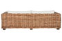 DKD Home Decor Indonesia 1c24 Sofá Natural Crudo Ratán 220 x 98 x 64 cm Set de 4 con Cojines