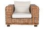 DKD Home Decor Indonesia 1c24 Sofá Natural Crudo Ratán 220 x 98 x 64 cm Set de 4 con Cojines