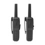 Alecto FR200BK Set de 2 Walkie Talkies Recargables, 10 km, Negro