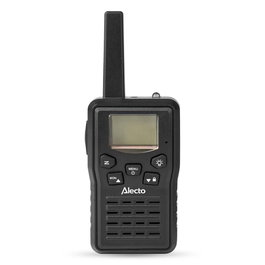 Alecto FR200BK Set de 2 Walkie Talkies Recargables, 10 km, Negro
