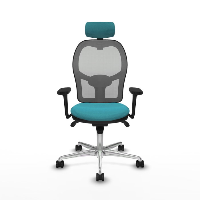 PIQUERAS Y CRESPO Silla de oficina Jorquera con mecanismo Sincro, Turquesa y Gris PIQUERAS Y CRESPO Silla de oficina Jorquera con mecanismo Sincro, Turquesa y Gris