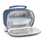 Ibili Porta alimentos azul con fiambrera de borosilicato, 850 ml, 21 x 13 x 14 cm