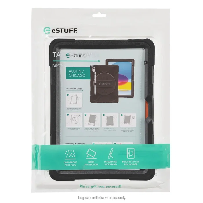 eSTUFF Funda CHICAGO Full Body Defender para Samsung Galaxy Tab Active3/Active5, Negro eSTUFF Funda CHICAGO Full Body Defender para Samsung Galaxy Tab Active3/Active5, Negro