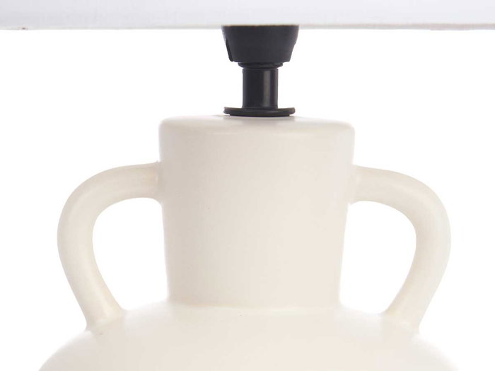 Giftdecor Lámpara Jarrón Blanca Cerámica 24x39x24 cm (Set de 4)