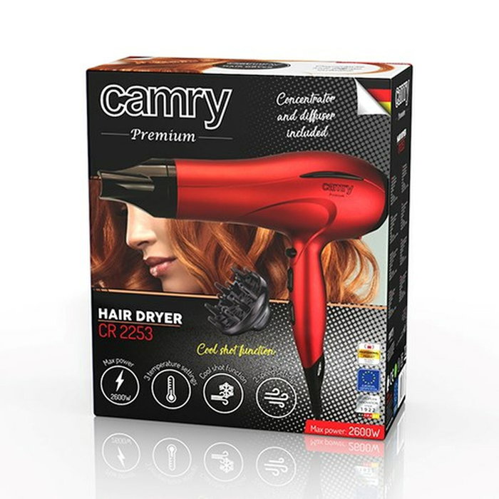 ADLER Secador de pelo 2400W con difusor y concentrador ADLER Secador de pelo 2400W con difusor y concentrador