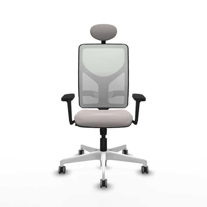 PIQUERAS Y CRESPO Silla de oficina Motilla Blanca con mecanismo Sincro y Brazos 3D PIQUERAS Y CRESPO Silla de oficina Motilla Blanca con mecanismo Sincro y Brazos 3D