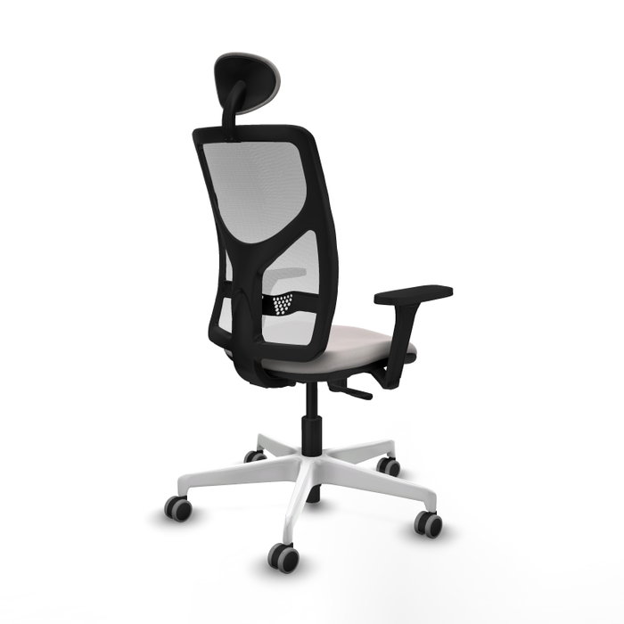 PIQUERAS Y CRESPO Silla de oficina Motilla Blanca con mecanismo Sincro y Brazos 3D PIQUERAS Y CRESPO Silla de oficina Motilla Blanca con mecanismo Sincro y Brazos 3D