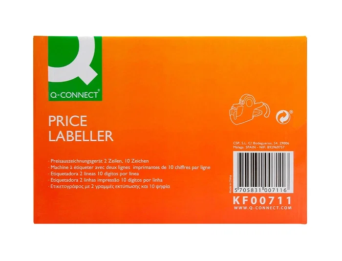 Q-connect Etiquetadora Marcaprecios 2 Rodillo 10 Dígitos por Línea Q-connect Etiquetadora Marcaprecios 2 Rodillo 10 Dígitos por Línea